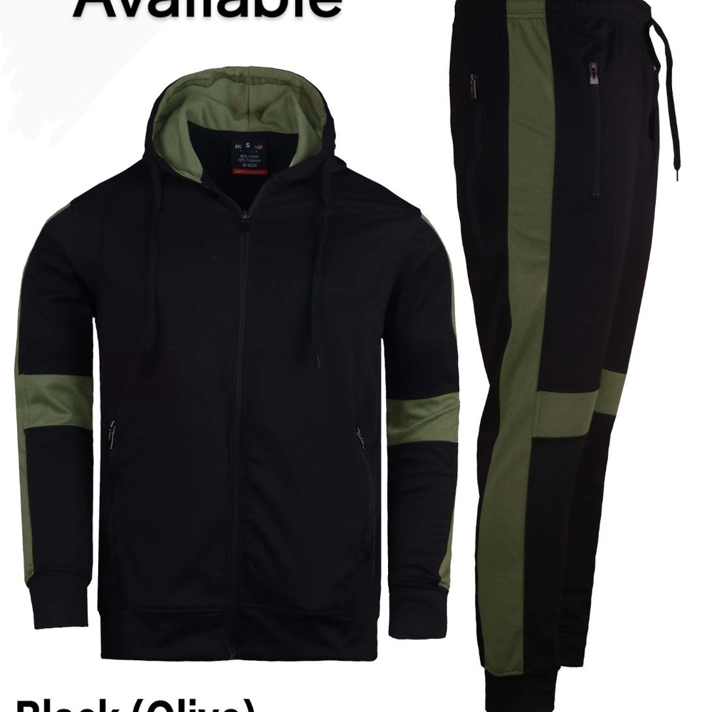 Men's Black and Olive Jacket